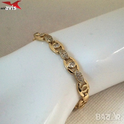 Гривна с 14К златно покритие 234832, снимка 4 - Гривни - 52885287