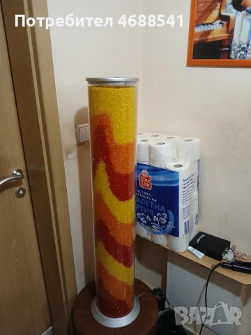 Интериорна лампа и диамантен гоблен