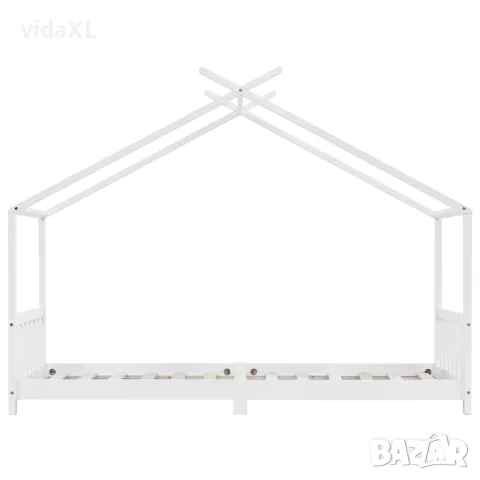 vidaXL Рамка за детско легло, бяла, бор масив, 90х200 см, снимка 4 - Бебешки легла и матраци - 56146560