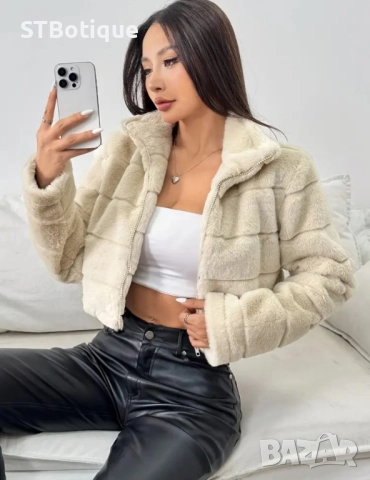 🌸 Елегантно Плюшено Teddy Яке за Жени – STBoutique, снимка 11 - Якета - 51951703