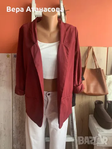 🍓🍓🍓 Блейзър Gina Tricot в цвят бургунди🍒