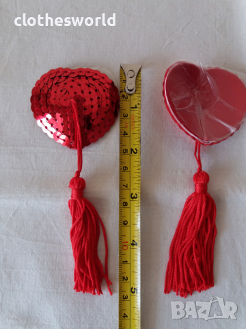 Висулки за гърди с форма сърце в червено, снимка 9 - Други - 36320251