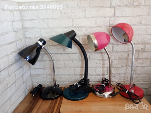 Стари лампи настолни 4 броя, снимка 2 - Настолни лампи - 53864252