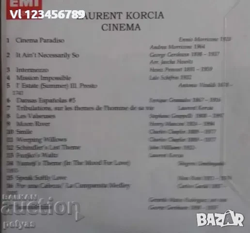 СД - Laurent Korcia, album Cinéma - CD, снимка 2 - CD дискове - 50739431