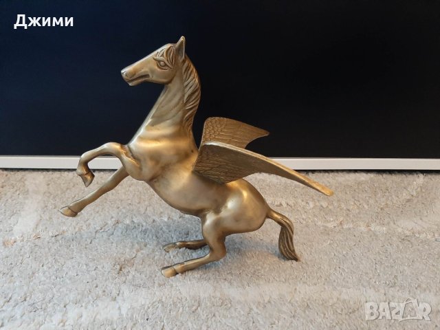 масивен бронзов кон, снимка 5 - Антикварни и старинни предмети - 40530902