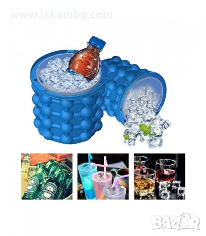 СИЛИКОНОВА ЛЕДАРКА И ФОРМА ЗА ЛЕД ICE CUBE MAKER GENIE - код 3073, снимка 1 - Аксесоари за кухня - 33896224