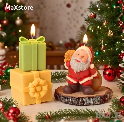 3D 3 модела Дядо Коледа Силиконов молд форма свещи гипс сапун смола фондан , снимка 2 - Форми - 52113381