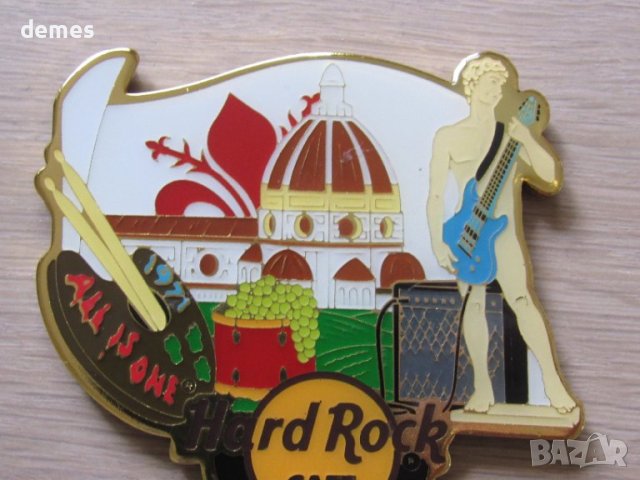 Оригинален метален магнит Hard Rock Cafe Флоренция,Италия, снимка 3 - Колекции - 41729336