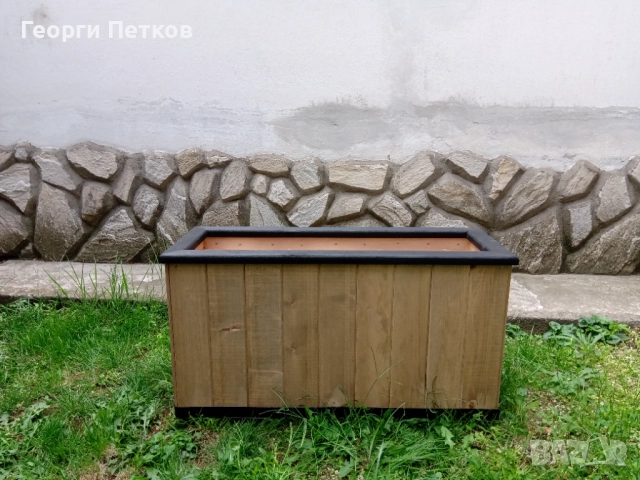 Дървена декоративна Кашпа-82х30х47см., снимка 4 - Саксии и кашпи - 51747148