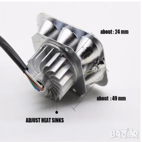 LED фар за мотоциклет с 6 SMD диода и 4500 lm, снимка 3 - Аксесоари и консумативи - 55866074
