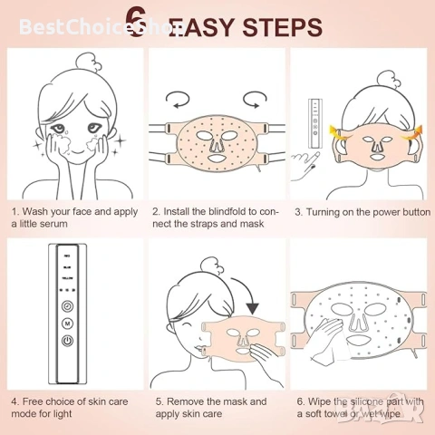 LED маска за лице - Spectral Mask Instrument - Anty Age, снимка 12 - Козметика за лице - 53501389