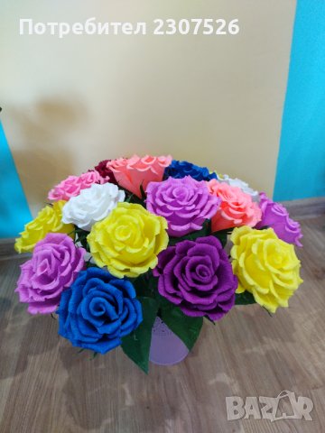 Рози, снимка 2 - Изкуствени цветя - 44242384