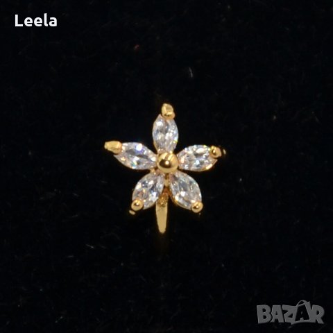 Позлатени обеци 14К злато, снимка 10 - Обеци - 35691520