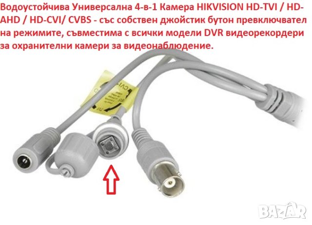 Hikvision Turbo HD DS-2CE56C0T-IRMF HD 720P IR Turret Camera 1Megapixel IP66 Weatherproof Metal Case, снимка 2 - HD камери - 41503996