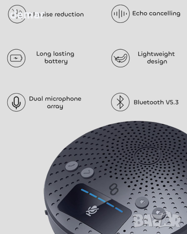 Безжичен конферентен високоговорител Mymanu, Вluetooth и USB-C, снимка 4 - Bluetooth тонколони - 44657645