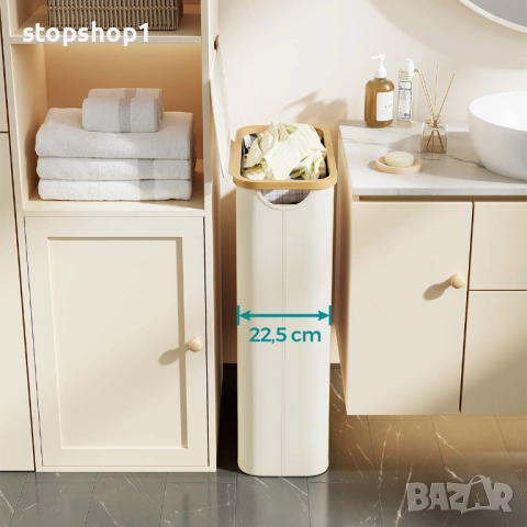 Кош за пране Songmics от плат с капачка 42x22.5x70.5 см, снимка 2 - Шкафове - 53770420