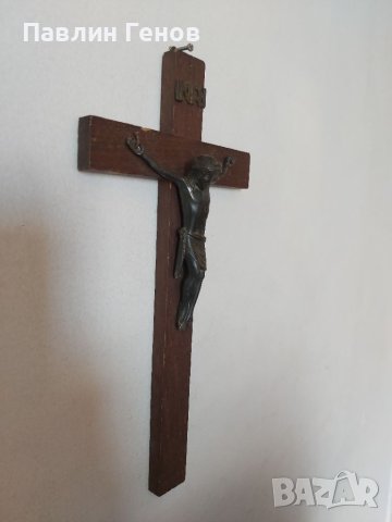 Стар кръст , Исус Христос 25х12.5см, снимка 3 - Други ценни предмети - 41394435
