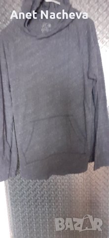 Суичър дамски  ,сивочерно, трико плътно , снимка 2 - Суичъри - 41308229