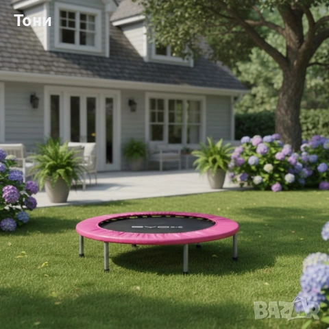 Батут без мрежа Byox 101cm/96cm — розов и син, до 100 кг