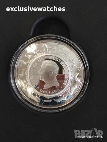 1 унция сребърна монета Австралия RAM Лунен кон 2026 куполна - Proof - Налични 2 бр. , снимка 11 - Нумизматика и бонистика - 53283740