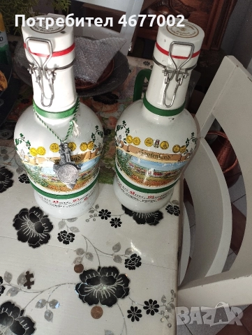 красиви рисувани шишети, снимка 2 - Антикварни и старинни предмети - 52924878