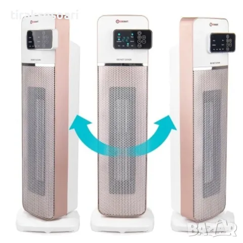 Вентилаторна печка FORCEKRAFT 2000W с керамичен нагревател и дисплей, снимка 2 - Отоплителни печки - 48326763