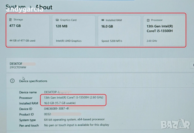  Lenovo ThinkPad P16v Gen 1/Intel Core i5 13500H/16GB RAM/512GB SSD/16' FullHD+ IPS, снимка 14 - Лаптопи за работа - 52350895