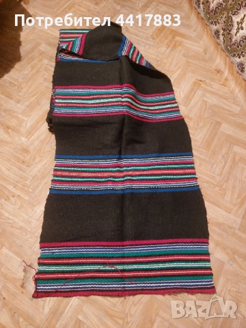 Вълнена черга ръчно тъкана, снимка 2 - Други - 52505837