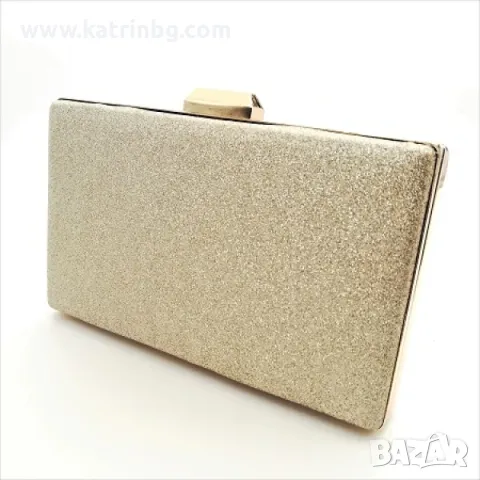 Официална чанта клъч тип плик твърда, златна със ситен брокат, снимка 2 - Чанти - 48908650