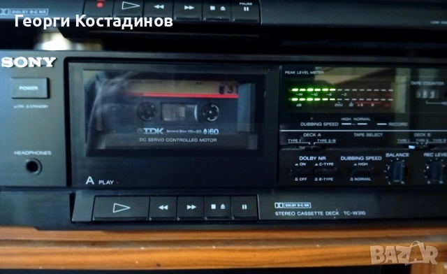 Sony TC-W 310 DOUBLE CASSETTE DECK, снимка 2 - Декове - 52693382