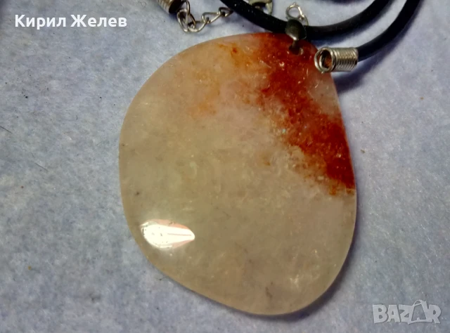 РАЗКОШНО ВИНТИДЖ АРТ КОЛИЕ с МЕДАЛЬОН от ПОЛИРАН КВАРЦ ХЕНД-МЕЙД БИЖУ 11833, снимка 11 - Колиета, медальони, синджири - 51360689