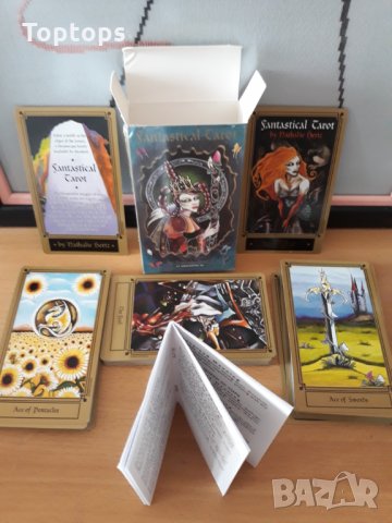 Fantastical Tarot - таро колода с 78 карти и хартиена книжка, 7смx12см, снимка 5 - Карти за игра - 34657013