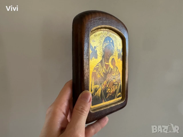 Икона 17.6 х 12.8 х 1.8 см + подарък мини икона, снимка 5 - Икони - 51152617