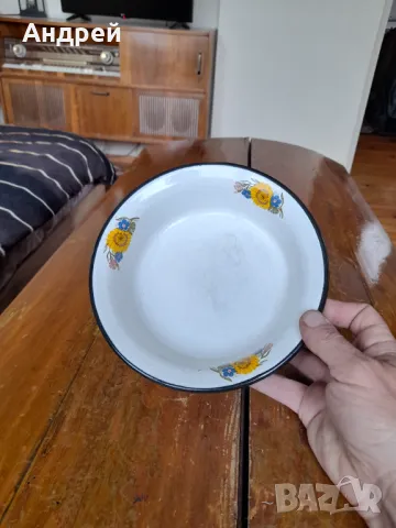 Стара емайлирана паница #12, снимка 4 - Други ценни предмети - 49743248