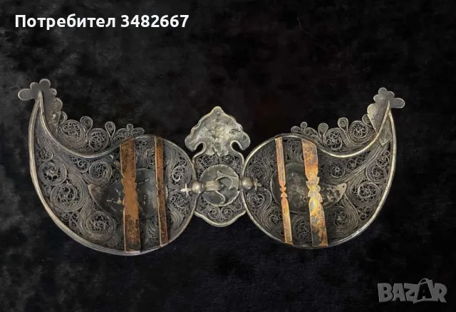 Сребърна автентична пафта , снимка 4 - Антикварни и старинни предмети - 48841449