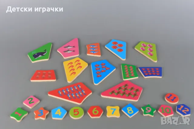 Образователен часовник и пъзел, учим се да броим, снимка 3 - Образователни игри - 49070821