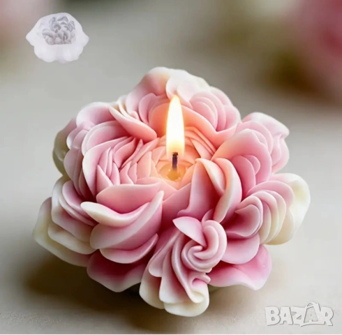 Молд разцъфнал божур (3), снимка 3 - Форми - 53535827