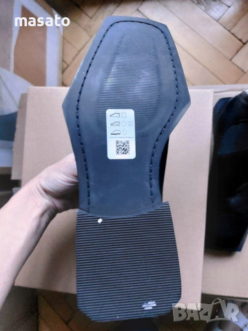 ASOS - интересни черни боти от естествена кожа №39, снимка 7 - Дамски боти - 35992726