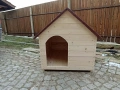Голяма дървена къща за кучета , къща за големи породи кучета , къща от дърво за куче, кученца, снимка 1