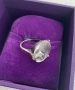 Сребърен пръстен камък със сърце , снимка 2