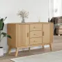 vidaXL Сайдборд OLDEN, кафяв, 114x43x73,5 см, бор масив, снимка 3