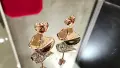 CARTIER Panthere de Cartier Rose Gold Stud Paved Diamond Дамски Обеци, снимка 9