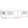 vidaXL Професионална парти шатра със стени 4x9 м синя 90 г/м², снимка 10