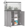 vidaXL Поставка за аквариум, сив сонома, 81x36x73 см, инженерно дърво, снимка 3
