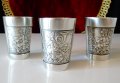 Чаши от калай с лов на глиган. , снимка 1 - Антикварни и старинни предмети - 44479317