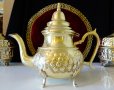 Марокански чайник,кана,месинг,маркиран. , снимка 1 - Антикварни и старинни предмети - 40147286