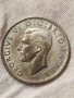 1/2 (половин) краун Великобритания, 1945 г. - сребро, снимка 1