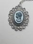 Красиво колие , медальон - сребро и камея, снимка 1