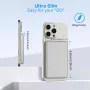 JUOVI Магнитна безжична външна батерия, ултратънка 5000mAh, 20W PD (бяла), снимка 2