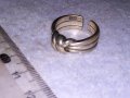 Стар АРТ НУВО ПОСРЕБРЕН БРОНЗОВ ПРЪСТЕН - ПАНДЕЛКА с ПЕЧАТ S925 РЕГУЛИРУЕМ РЕТРО МОДЕЛ 38511, снимка 9